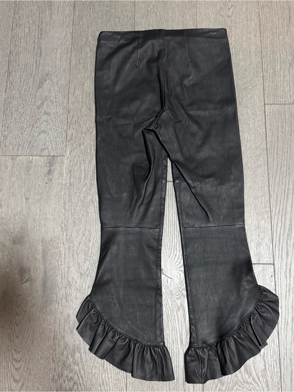 Cinq à Sept Lamb Leather Wide Leg Pants - Picture 3 of 7